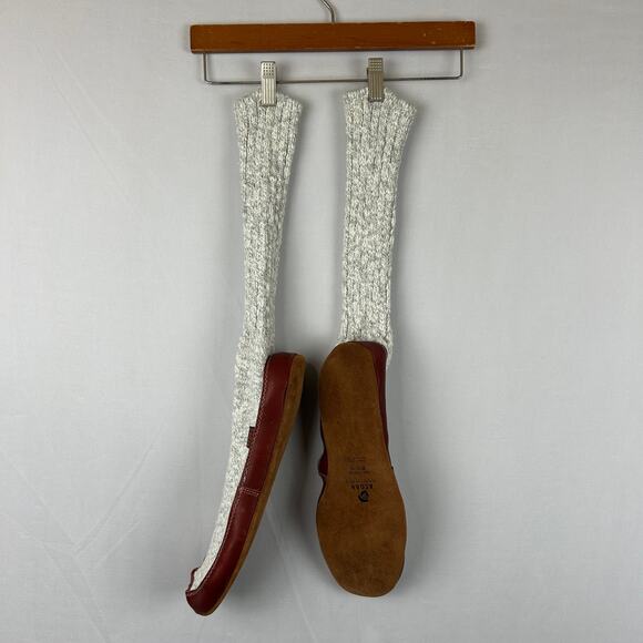 Acorn Men's Original Sock Gray Ragg Wool Cloud Cushion Slippers Size 12-13 - Picture 4 of 8